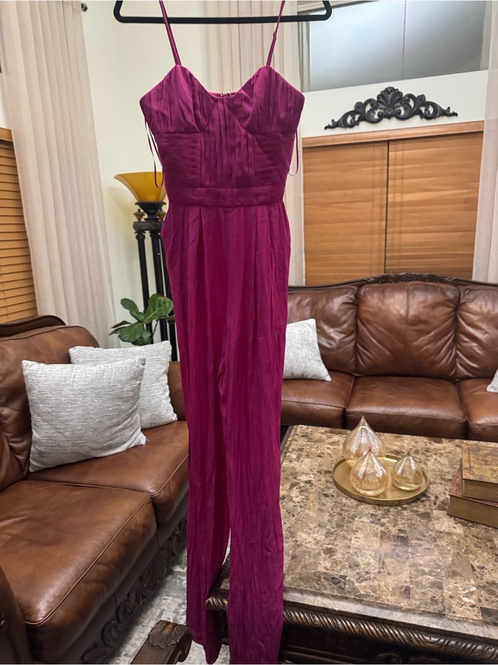 Ramy Brook $500 Women's Fuchsia Spaghetti-Strap Jumpsuit